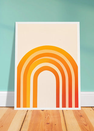 Retro rainbow archway poster