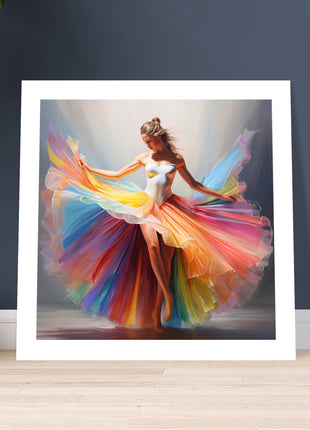 Regenboog danser poster