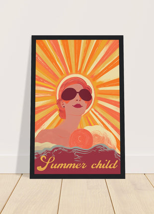 Summer child retro poster