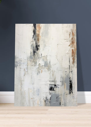 White abstract painting poster