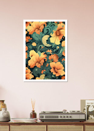 Vintage floral poster