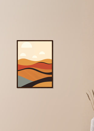 Abstract fall landscape poster