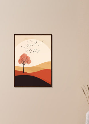 Minimalist Autumn Landscape Poster