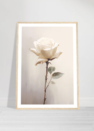 White rose painting