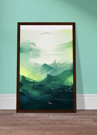 Abstract green painted landscape print (part 2 of 3)