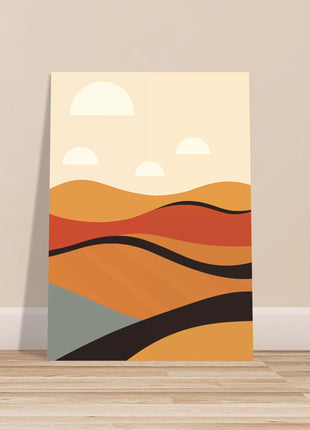 Abstract fall landscape poster