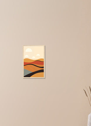 Abstract fall landscape poster