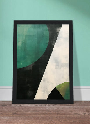 Abstract green geometric poster