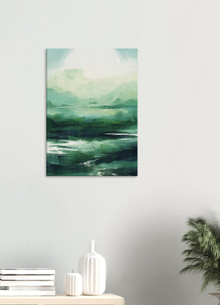 Green abstract sunrise landscape poster (part 2 of 3)