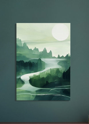 Green abstract landscape poster (part 2 of 3)