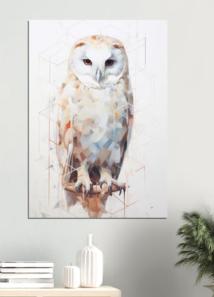 Geomagical Owl Poster : A Captivating Blend of Geometry and Nature