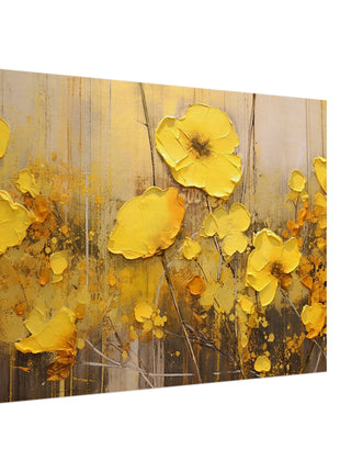 Yellow flowers poster - Canvas