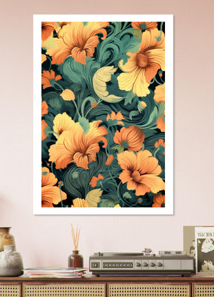 Vintage floral poster