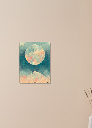 Moon with orange hue poster