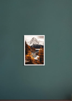 Fall mountain landscape poster