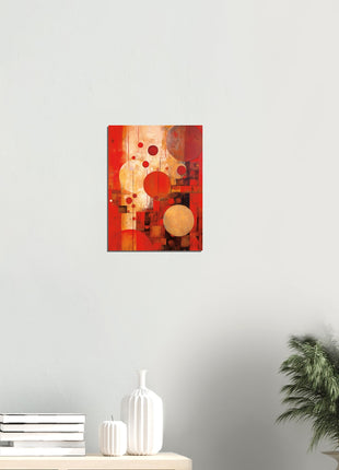 Rode abstracte poster