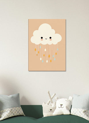 Happy little raincloud - Children's room poster