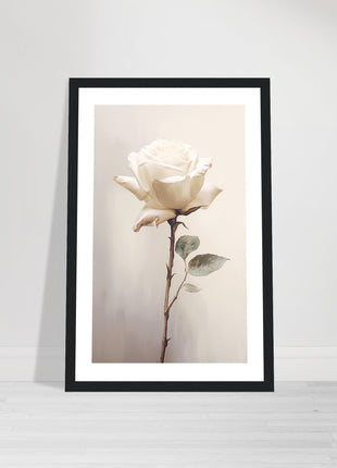 White rose painting