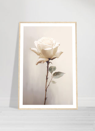 White rose painting