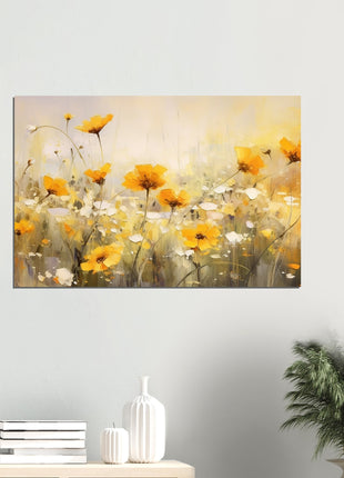 Yellow field of flowers poster