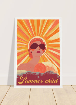 Summer child retro poster