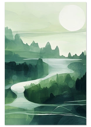 Green abstract landscape poster (part 2 of 3)