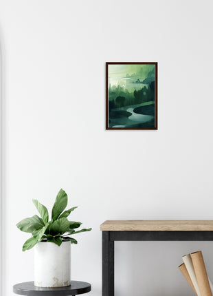 Green abstract landscape poster (part 3 of 3)