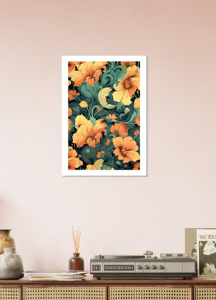 Vintage floral poster