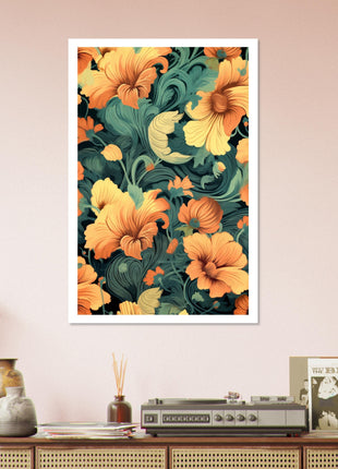 Vintage floral poster