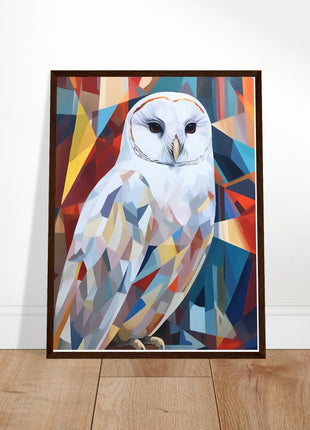 Colorful Owl Poster Embracing Artistic Symmetry