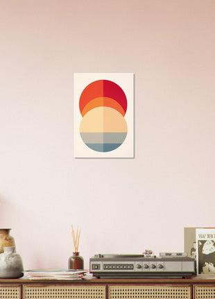 Modern minimalist circle poster - Retro