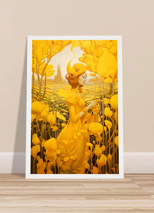 Yellow surrealistic poster