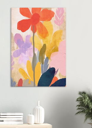 Colorful flower retro poster