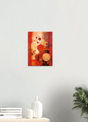 Rode abstracte poster