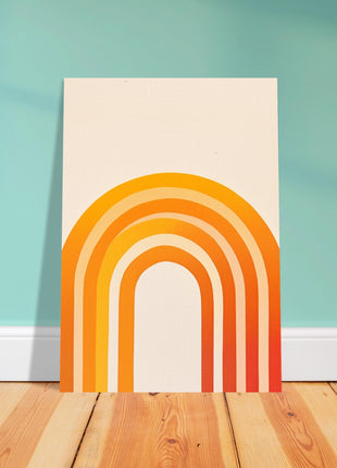 Retro rainbow archway poster