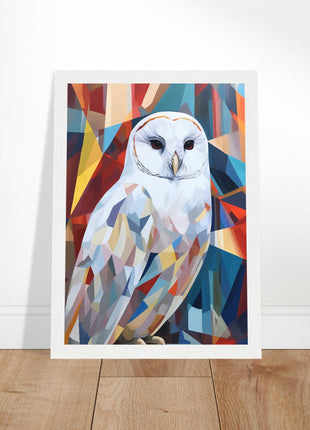 Colorful Owl Poster Embracing Artistic Symmetry