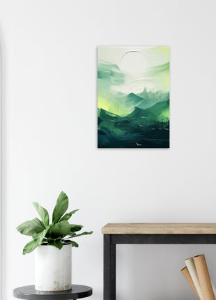 Abstract green painted landscape print (part 2 of 3)