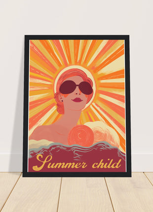 Summer child retro poster