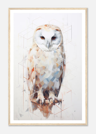 Geomagical Owl Poster : A Captivating Blend of Geometry and Nature