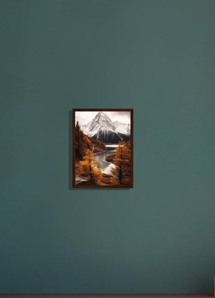 Fall mountain landscape poster