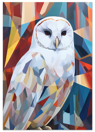 Colorful Owl Poster Embracing Artistic Symmetry