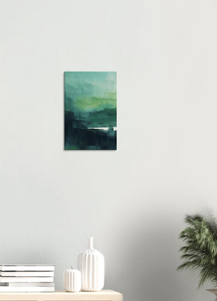 Green abstract sunrise landscape poster (part 1 of 3)