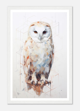 Geomagical Owl Poster : A Captivating Blend of Geometry and Nature