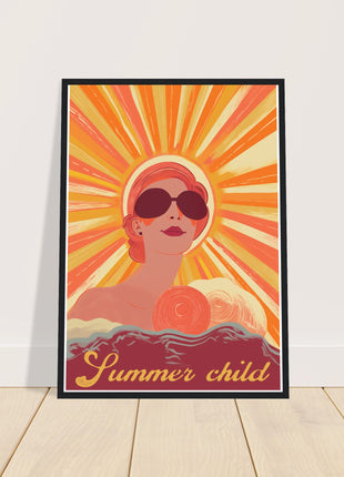 Summer child retro poster