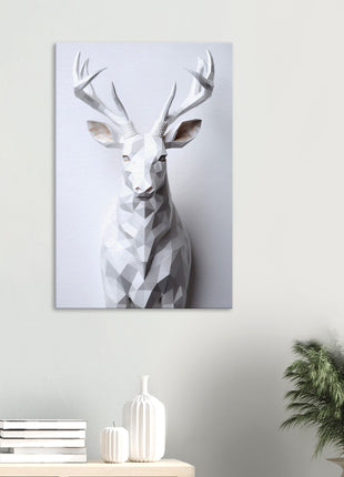 Geometric 3D deer poster