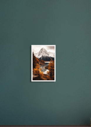 Fall mountain landscape poster