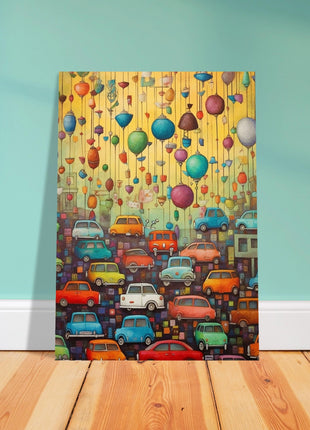 Cars and balloons poster