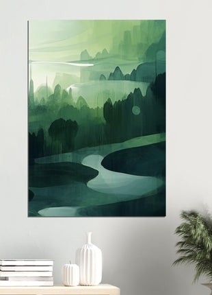 Green abstract landscape poster (part 3 of 3)