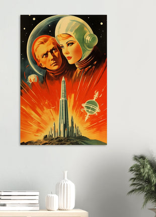 Affiche vintage futuriste