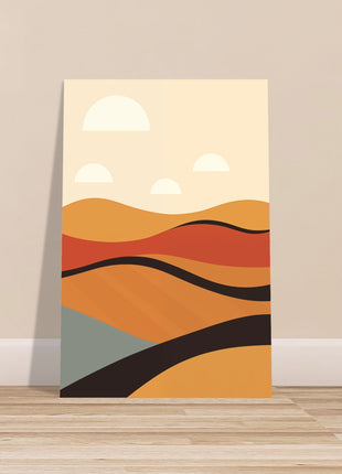 Abstract fall landscape poster